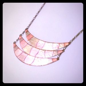 New Crescent Moon ladder necklace
